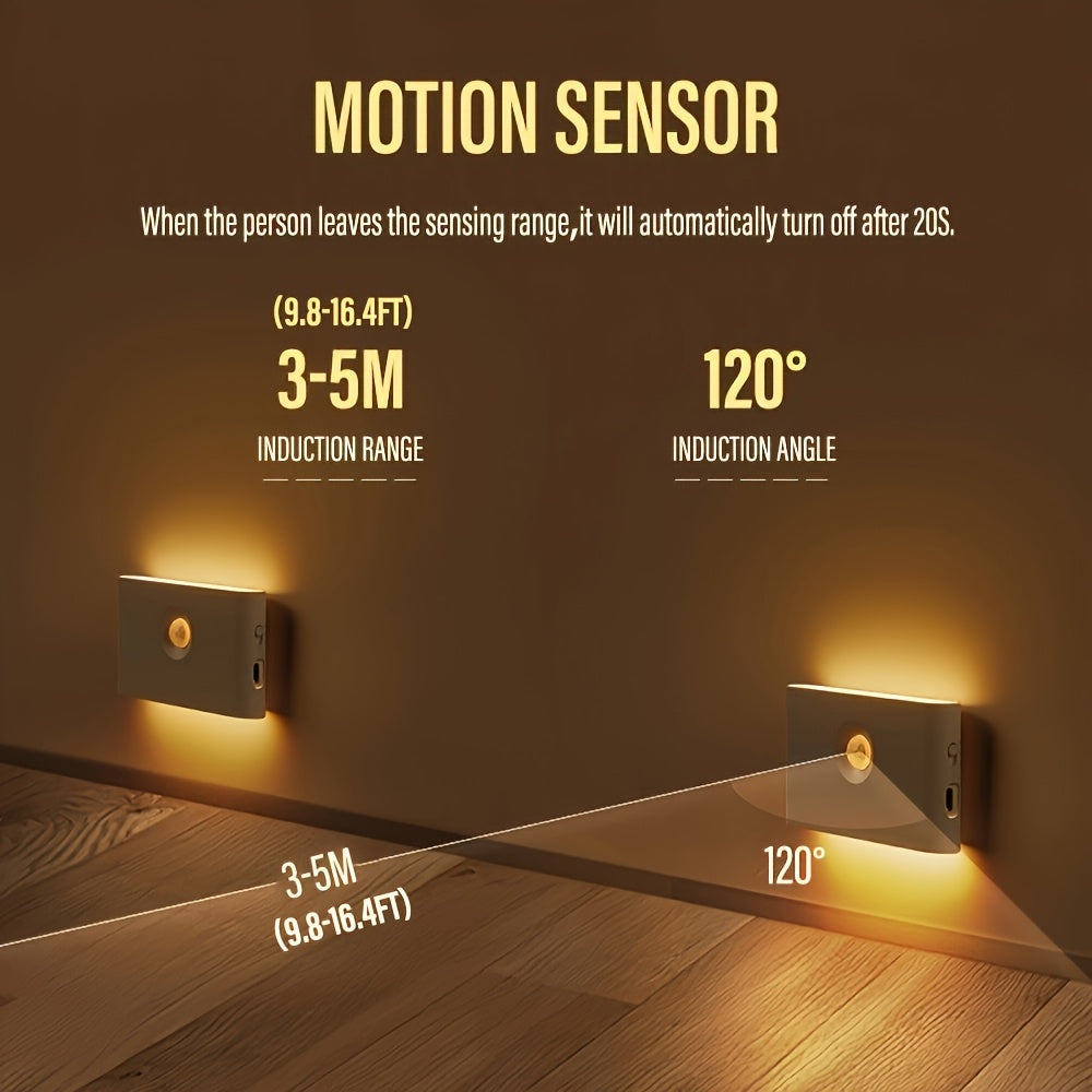Golden LED Bewegungsmelder-Wandlicht (4er Set)