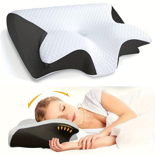Orthopädisches Nackenkissen – Ergonomisch & Reisetauglich (Schwarz)