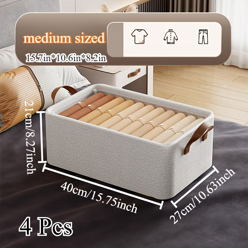 Kleider-Organizer Set – 4 faltbare Aufbewahrungsboxen