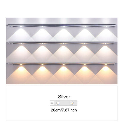 Ultradünnes LED-Bewegungssensorlicht mit stufenloser Dimmung, 3 Farbmodi, USB-Aufladung