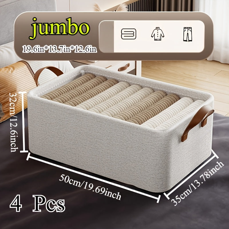 Kleider-Organizer Set – 4 faltbare Aufbewahrungsboxen