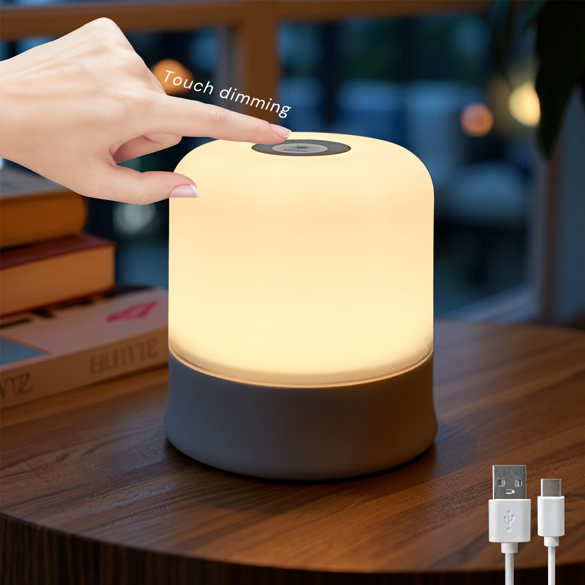 Modernes LED-Nachtlicht mit Touch-Steuerung