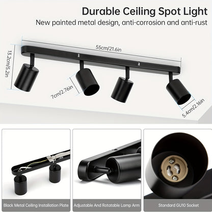LED-Deckenleuchte 4-flammig GU10