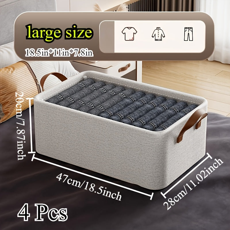 Kleider-Organizer Set – 4 faltbare Aufbewahrungsboxen