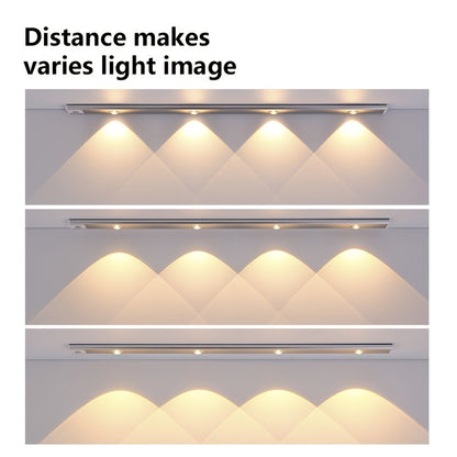 Ultradünnes LED-Bewegungssensorlicht mit stufenloser Dimmung, 3 Farbmodi, USB-Aufladung