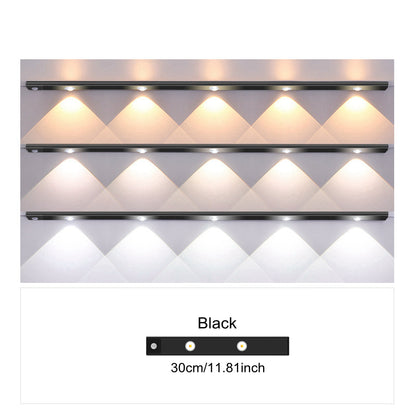 Ultradünnes LED-Bewegungssensorlicht mit stufenloser Dimmung, 3 Farbmodi, USB-Aufladung